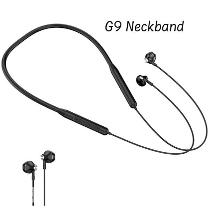 GearUP G9 Neckband Magnetic Metal Earphone-Black